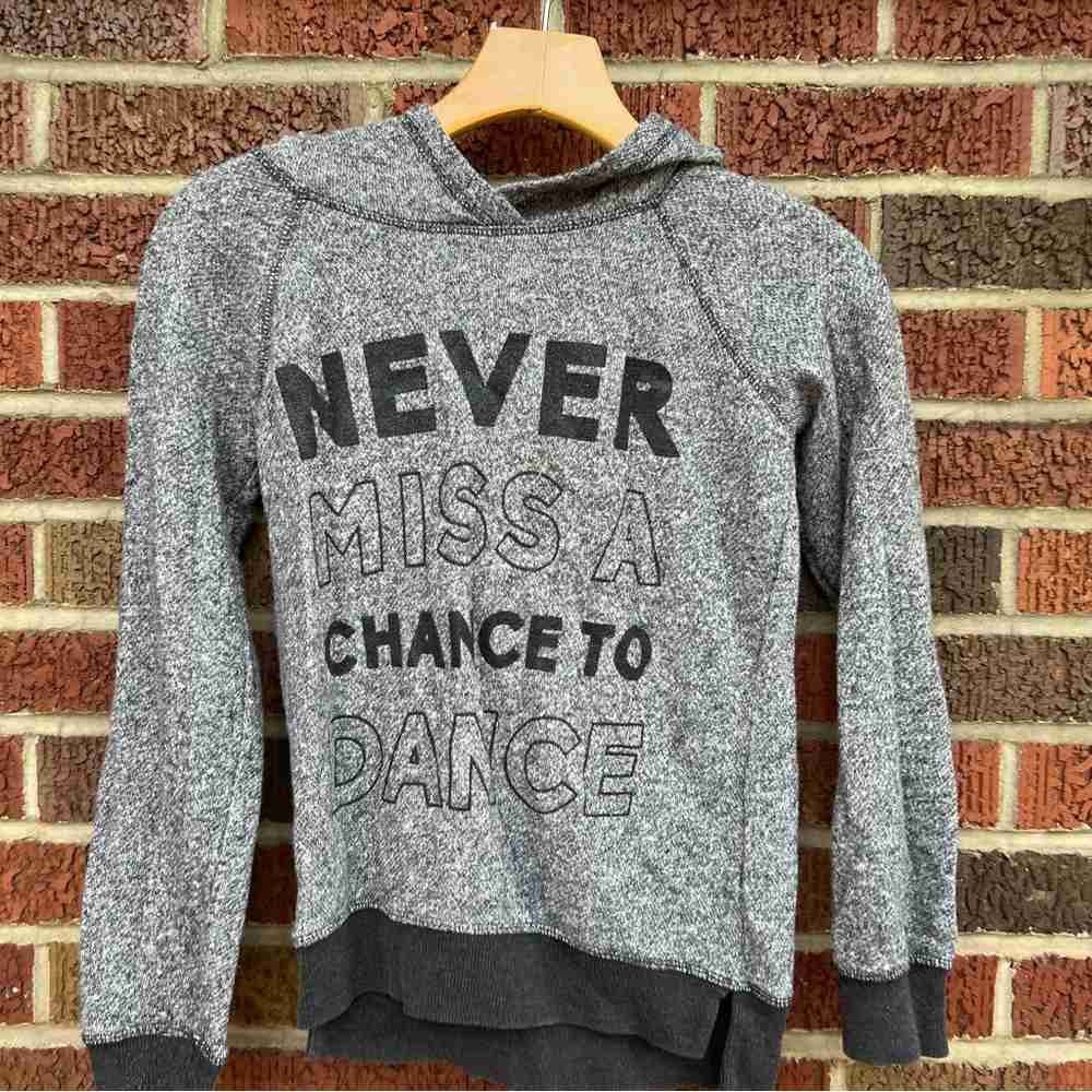 Old Navy Heather Gray Knit Sweatshirt with Black Trim